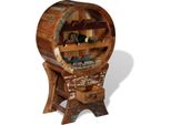 Syfax™ Portavini Da 10 Bottiglie In Legno Massello Di Recupero