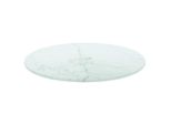 Syfax™ Piano Per Tavolo Bianco Ø30X0,8 Cm Vetro Temperato Design Marmo