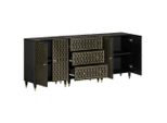 Syfax™ Credenze 3 Pz 60X33X75 Cm In Legno Massello Di Mango