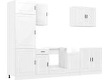 Syfax™ Set Mobili Da Cucina 7 Pz Porto Bianchi Lucido In Truciolato
