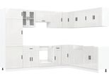 Syfax™ Set Mobili Da Cucina 14 Pz Porto Bianchi Lucido In Truciolato