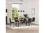 Syfax™ Sedie Da Pranzo 6 Pz Nere In Pelle Finta