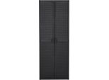 Syfax™ Armadio Da Giardino Nero 65X45X172 Cm In Rattan Pp
