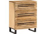 Syfax™ Credenze 2 Pz 60X34X75 Cm In Legno Massello Di Mango Grezzo