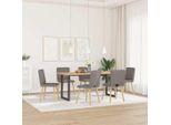 Syfax™ Sedie Da Pranzo 6 Pz Grigio Talpa In Tessuto