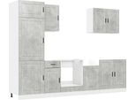 Syfax™ Set Mobili Da Cucina 7 Pz Porto Grigio Cemento In Truciolato