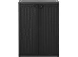 Syfax™ Armadio Da Giardino Nero 65X45X88 Cm In Rattan Pp