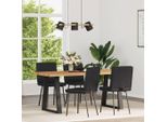 Syfax™ Sedie Da Pranzo 4 Pz Nere In Pelle Finta
