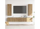 Syfax™ Mobili Tv A Parete 5 Pz Rovere Artigianale In Legno Multistrato