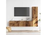 Syfax™ Mobili Tv A Parete 3 Pz Legno Antico In Legno Multistrato