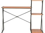 Syfax™ Scrivania Con Ripiano Nera E Marrone 116X50X93 Cm