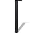 Syfax™ Set Gambe Per Tavolo 4 Pz Nere Regolabili In Altezza 710 Mm