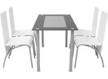 Syfax™ Set Sala Da Pranzo 5 Pezzi Bianco