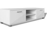 Syfax™ Mobile Porta Tv Bianco Lucido 120X40,5X35 Cm