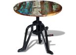 Syfax™ Tavolino In Legno Massello Anticato E Ghisa 60X(42-63) Cm