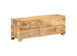 Syfax™ Mobile Porta Tv In Legno Massello Di Mango 110X30X40 Cm