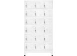 Syfax™ Armadietto A Chiave A 18 Scomparti In Metallo 90X40X180 Cm