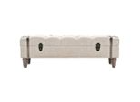 Syfax™ Cassapanca In Legno Massello E Acciaio 111X34X37 Cm