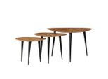 Syfax™ Set Tavolini Da Salotto 3 Pz In Legno Massello D'acacia