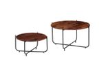 Syfax™ Set Tavolini Da Salotto 2 Pz In Massello Di Acacia 60X35 Cm