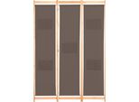 Syfax™ Divisorio A 3 Pannelli Marrone 120X170X4 Cm In Tessuto