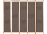 Syfax™ Divisorio A 5 Pannelli Marrone 200X170X4 Cm In Tessuto