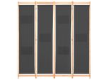 Syfax™ Divisorio A 4 Pannelli Grigio 160X170X4 Cm In Tessuto