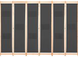 Syfax™ Divisorio A 6 Pannelli Grigio 240X170X4 Cm In Tessuto