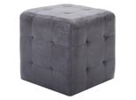 Syfax™ Comodini 2 Pz Grigio 30X30X30 Cm In Pelle Finta Scamosciata