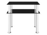 Syfax™ Tavolino Nero 45X50X45 Cm In Vetro Temperato