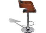 Syfax™ Sgabelli Da Bar 2 Pz In Legno Piegato E Pelle Finta