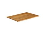 Syfax™ Piano Tavolo 100X80X2,5 Cm Bordi Vivi In Legno Massello Mango