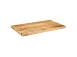 Syfax™ Piano Per Tavolo 60X20X2,5Cm Rettangolare Legno Di Mango Grezzo