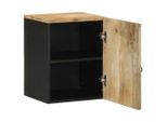 Syfax™ Mobile Pensile Da Bagno Nero 38X33,5X48 Cm Legno Massello Mango