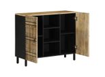 Syfax™ Credenza 90X33,5X75 Cm In Legno Massello Di Mango Grezzo