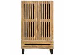 Syfax™ Credenza 60X34X100 Cm In Legno Massello Di Mango Grezzo