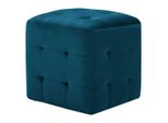 Syfax™ Pouf 2 Pz Blu 30X30X30 Cm In Velluto