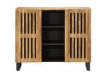 Syfax™ Credenza 90X34X75 Cm In Legno Massello Di Mango Grezzo