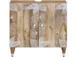 Syfax™ Mobile Lavabo Da Bagno 62X33X58Cm In Legno Massello Di Mango