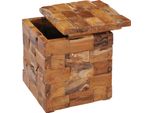 Syfax™ Sgabello Con Contenitore In Legno Massello Di Teak