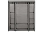 Syfax™ Armadio Con Scomparti E Aste Grigio 150X45X176 Cm In Tessuto