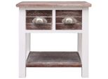 Syfax™ Tavolino Laterale Marrone 40X40X40 Cm In Legno Di Paulownia