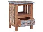 Syfax™ Comodino 41X30X50 Cm In Legno Massello Di Mogano