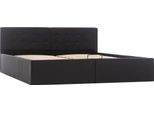 Syfax™ Giroletto Con Contenitore Idraulico Nero Pelle Finta 160X200 Cm
