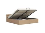 Syfax™ Giroletto Idraulico Con Led Cappuccino Pelle Finta 160X200Cm