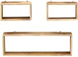 Syfax™ Set Mensole Cubiche Da Parete 3 Pz In Legno Massello Di Mango