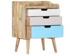 Syfax™ Comodino 47X35X63 Cm In Legno Massello Di Mango