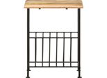 Syfax™ Portariviste 40X30X50 Cm In Legno Massello Di Mango E Acciaio