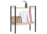 Syfax™ Scaffale Libri 2 Ripiani Nero E Rovere 52X28X59 Cm Multistrato