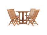 Syfax™ Set Da Pranzo Da Giardino 5 Pz Pieghevole In Massello Di Teak